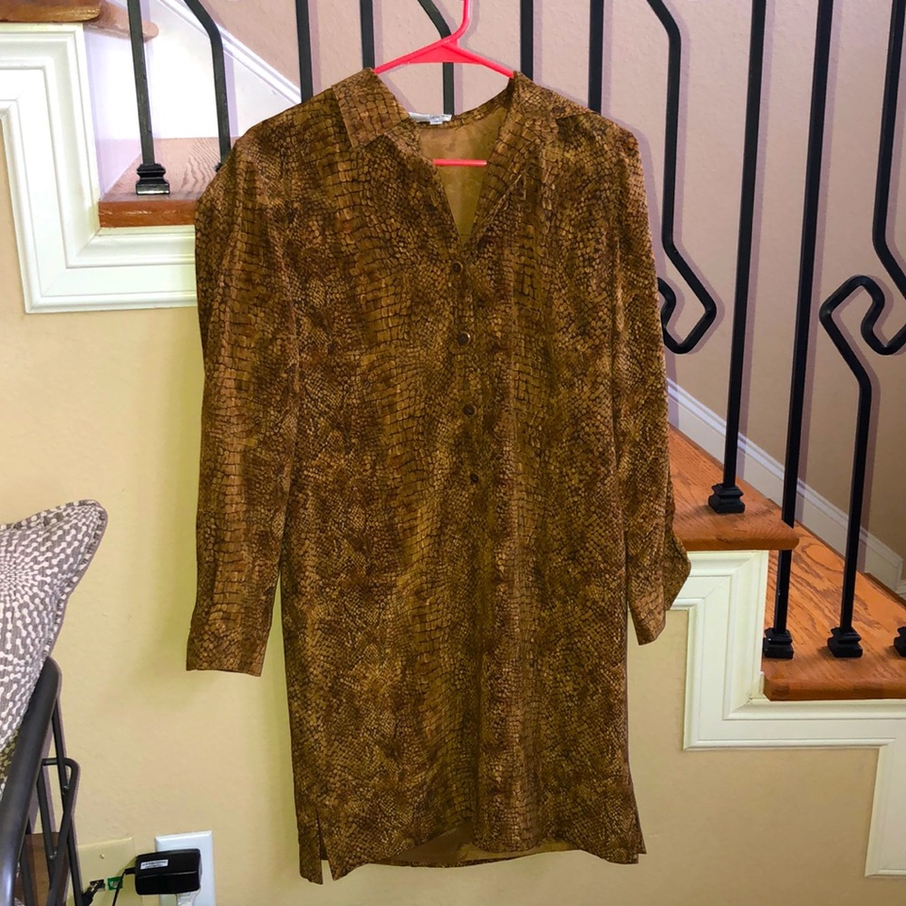 Snakeskin long sleeve Dress